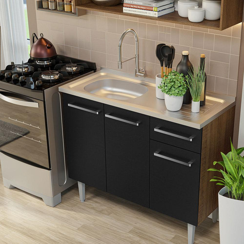 Cocina Integral Completa Modular Madesa Emilly 165cm Mn 01