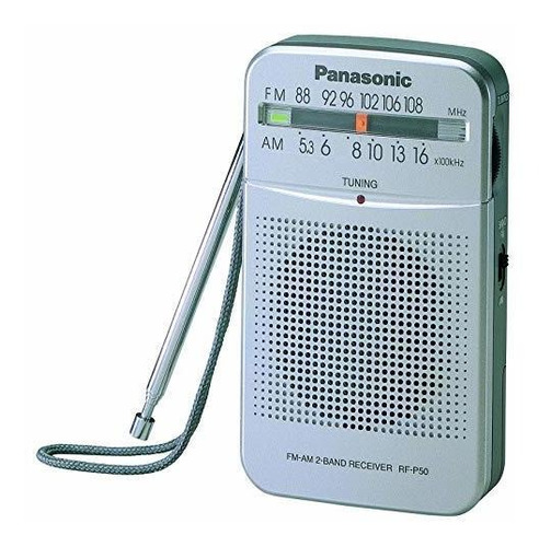 Panasonic Rf-p50d Radio De Bolsillo Am/fm Plata Rf-p50d