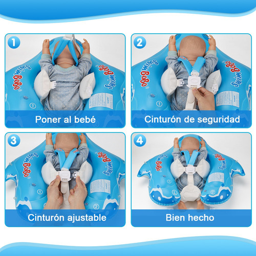 Flotador Bebe 3 Meses - 6 Años Salvavidas Inflable, Tiburón