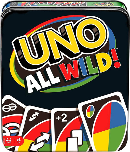 Juego De Cartas Uno All Wild Con 112 Cartas, Regalo Par...