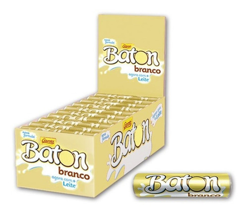 Chocolate Branco Baton Caixa C/30 Unidades - Garoto