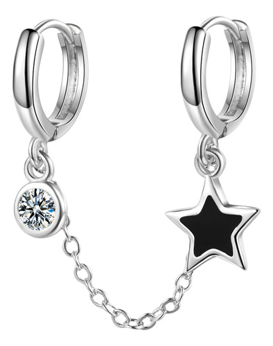 Pendientes De Cadena For Mujer, Pendientes De Doble Piercin