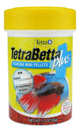 Alimento Peces Betta Tetrabetta Plus  Mini Pellets 34 Gr