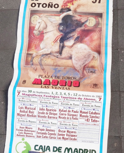 Afiche Antiguo Poster Corrida Toro Torero Plaza España 1997