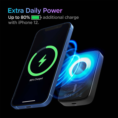 Imagen 5 de 7 de Cargador Portatil Spigen Archybrid 7.5w Compatible Magsafe