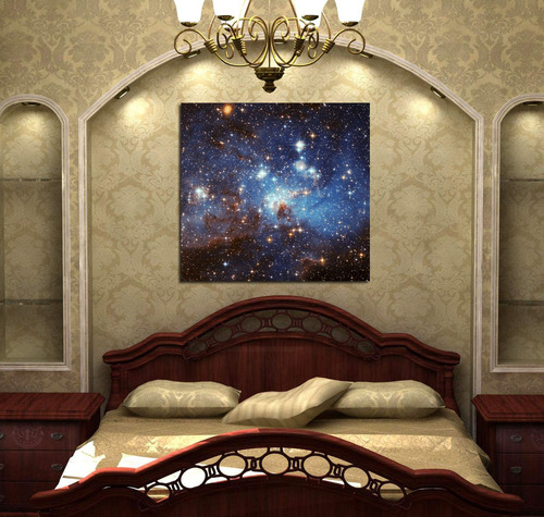 Vinilo Decorativo 60x60cm Galaxia Estrellas Noche Espacio