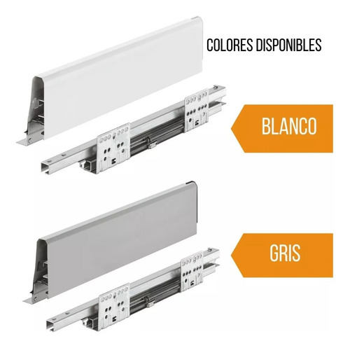 Kit Corredera Oculta C/suave C/lateral Metal 350 Mm| Ducasse