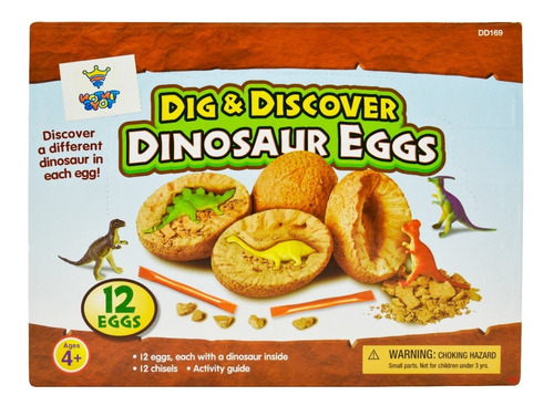Excava Y Descubre Dinosaur Eggs Caja 12pz Tinton Toys
