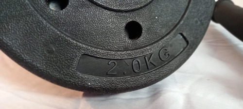 4 Discos Revestidos 2kg Para Barra Mancuerna Entrenamiento (Usado)