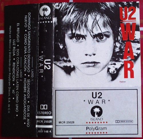 U2 War Cassette Raro Mexicano 1990 