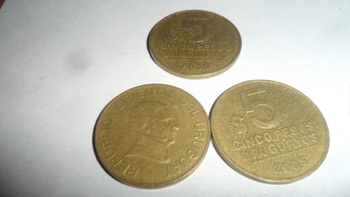 Moneda Uruguay 5 Pesos Uruguayos 2005 (Usado)