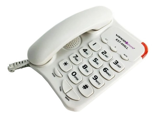 Teléfono Fijo Numero Grandes Blanco