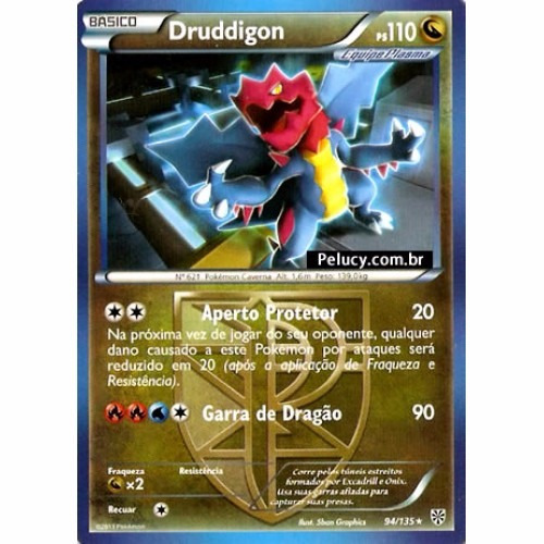 Druddigon - Pokémon Dragão Raro - 94/135 - Pokemon Card Game