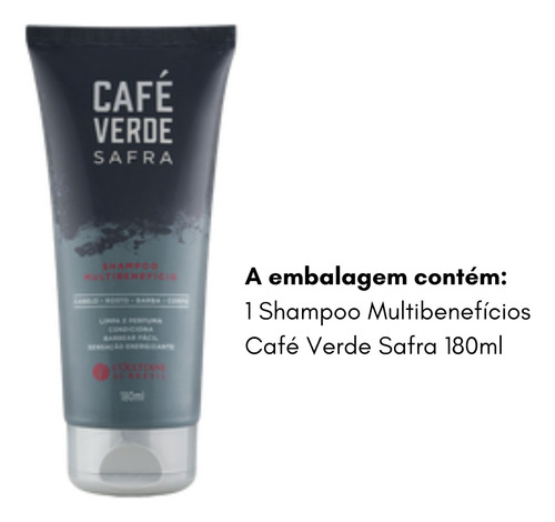 Shampoo Café Verde Multibenefícios Rosto Barba Corpo Cabelos