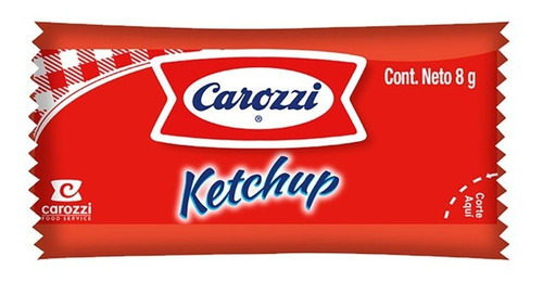 Carozzi Ketchup Sachet 250 Unidades 8gr