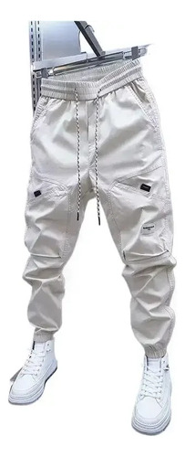 Pantalones Casuales Para Hombre Con Cintura Elástica Y Fibra