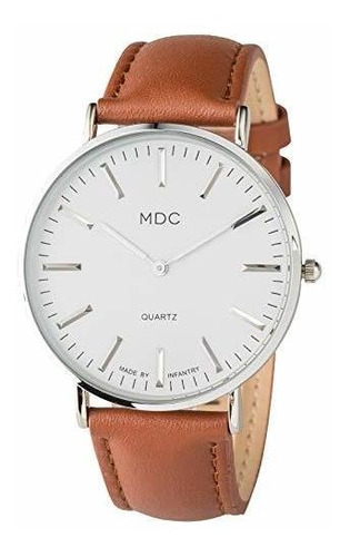 Reloj De Cuero Marron Para Hombre De Mdc Para Hombres Reloj 