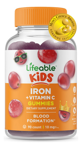 Iron - Vitamin C 10 Mg 90 Gomitas Para Niños