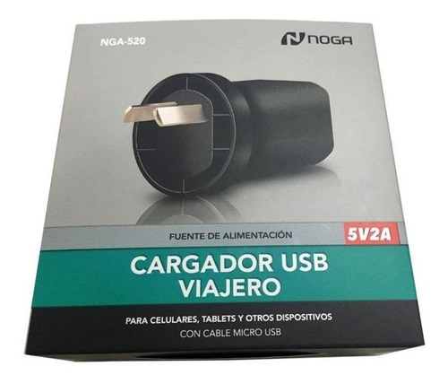 Imagen 3 de 5 de Fuente Switching Regulada 5v 2a Usb A 220v Nga-520 50/60 Hz