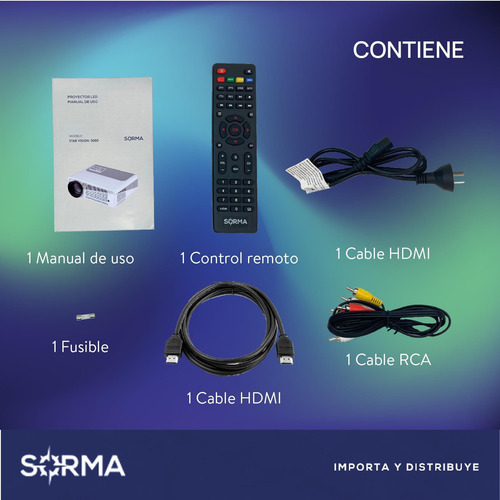 Imagen 10 de 10 de Proyector Portable Wifi Hdmi 3000 Lumens Hd 1080