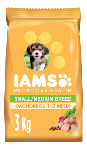 Iams Alimento Seco Perro Cachorro Raza Peq / Med Pollo 3kg