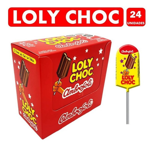 Chocolate Loly Choc, Paletas - Ambrosoli, Caja 24 Unidades