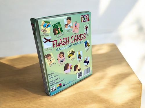 Tarjetas De Aprendizaje De Inglés Flash Cards Verbos 80 Pzas