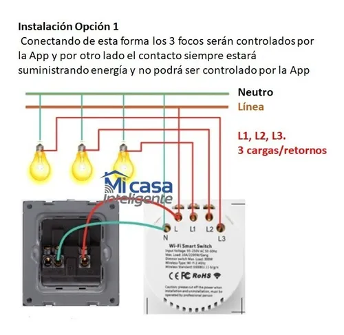 Apagador interruptor Contacto enchufe Wifi Inteligente 2b Bl