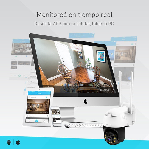Imagen 2 de 10 de Camara Ip Wifi Motorizada Inalambrica Full Hd Domo Seguridad