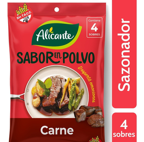 Sabor En Polvo Alicante Carne X 4 Sobres