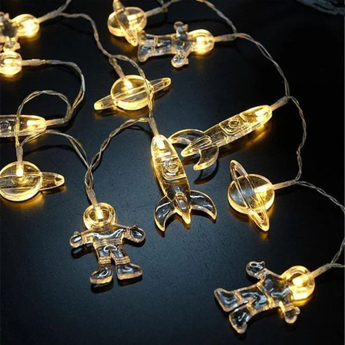 Nueva Batería Astronaut Rocket Planet Fairy Light Garl De 10