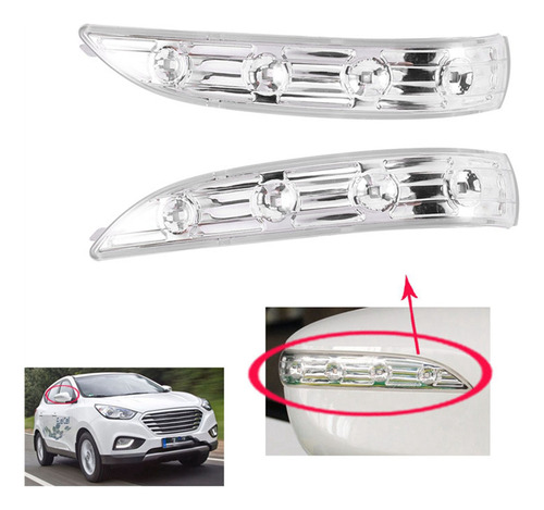6x Para Ix35 2010-2014, Luz Indicadora De Giro Con Luz De Es