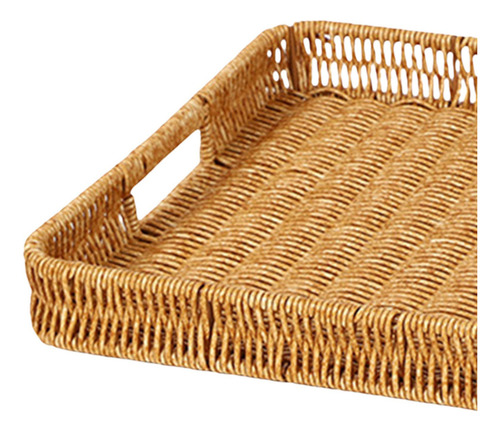 Cesta De Mimbre Tejida, Contenedor Para Rectangular