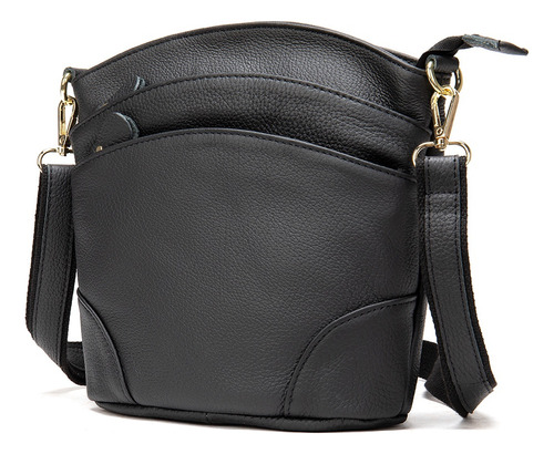 Bolso Bandolera De Cuero Genuino Para Mujer