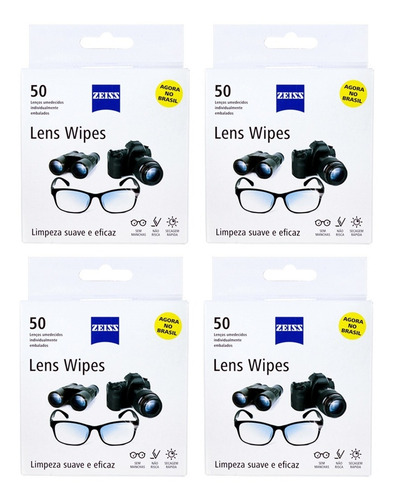Imagem 9 de 9 de Lens Wipes Zeiss Com 200 Lenços Umedecidos
