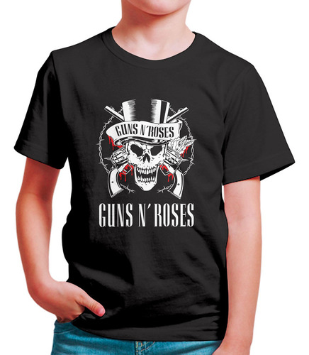 Polo Niño Guns N Roses Calavera Skull (d0425 Boleto.store)