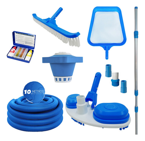 Kit Limpeza Piscina Aspirador Slim Sodramar C/ 10m Mangueira