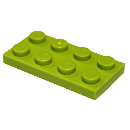 Set Construcción Lego 100 Placas 2x4 Color Verde