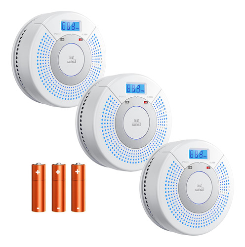 Linsoal Paquete De 3 Alarmas Fotoelectricas De Humo Y Detect