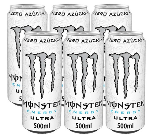 Monster Ultra Zero Azúcar Energizante 473ml Pack X6 Unidades