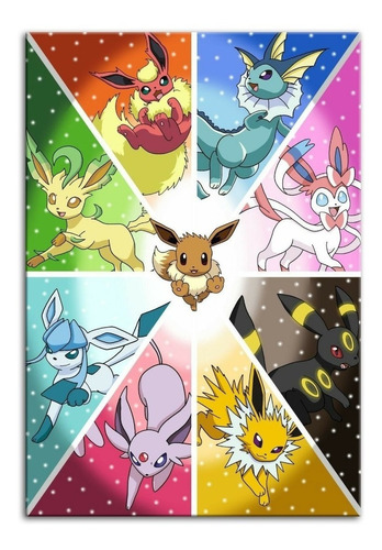 Quadro Decorativo Pokémon Eevee Personalizado Em Mdf