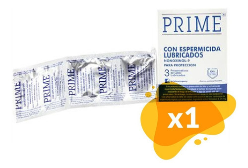 Preservativo Prime Caja X3 Tipo de preservativo Espermicida