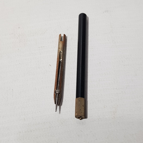 Imagen 7 de 9 de Antiguo Compás Alemán Con Accesorio Y Estuche Mag 59380