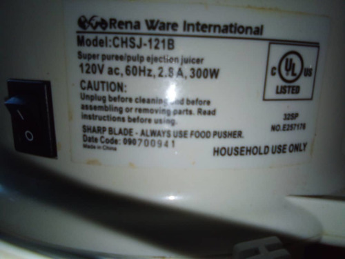 Extractor De Jugo Rena Ware Chsj-121b