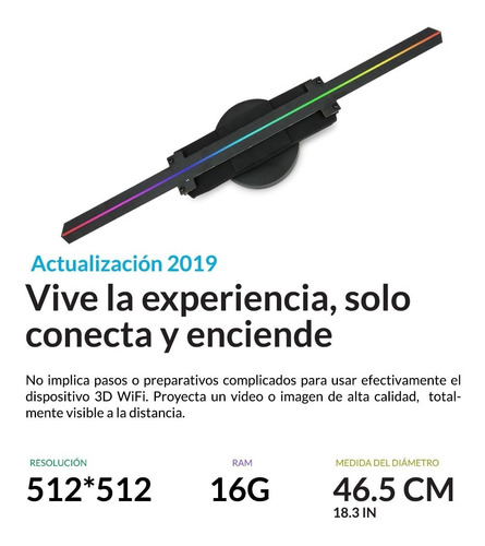 Imagen 4 de 10 de Xpectway Proyector Publicitario 3d Wifi Holográfico Xp-50z