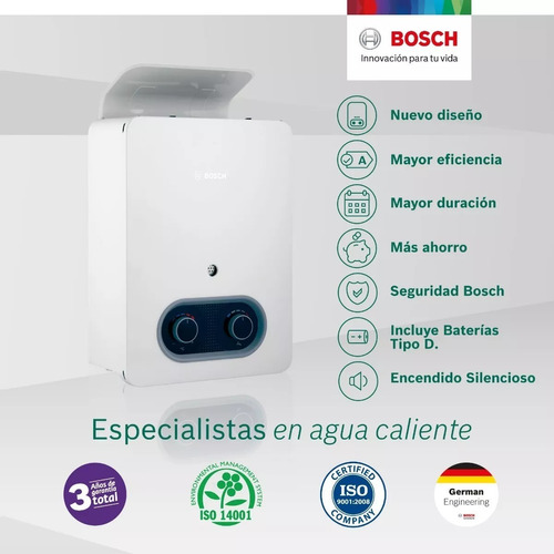 Calentador Bosch 5.5 Litros Modelo Nuevo.