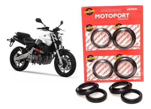 Retentor Bengala + Guarda Pó Yamaha Mt03 660cc (4 Pçs)