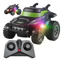 Comprar Auto A Radio Control Remoto Recargable Juguete 360 Luz Rgb Color Verde