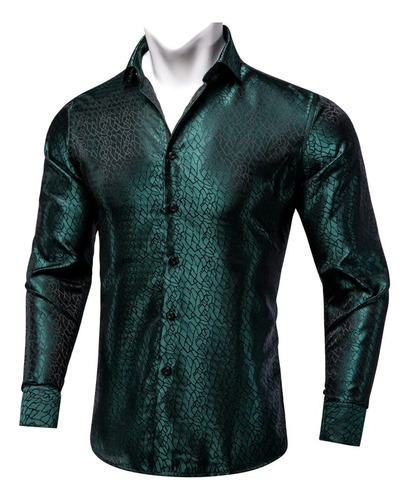 Camisa Satinada Mexico Grande Verde, Estilo Barabas