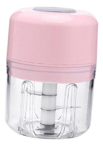 Máquina De Hielo Raspado Mini Picadora De Ajo Rosa